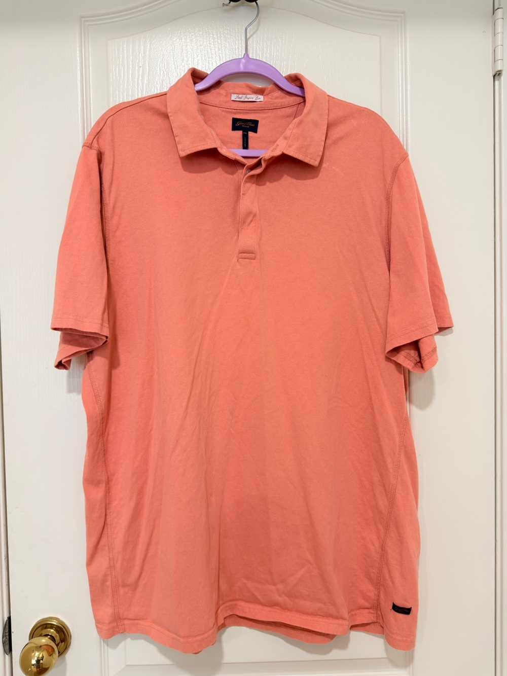 Good Man Brand Salmon Pink Polo Shirt Men's XXL Short Sleeve 100% Cotton